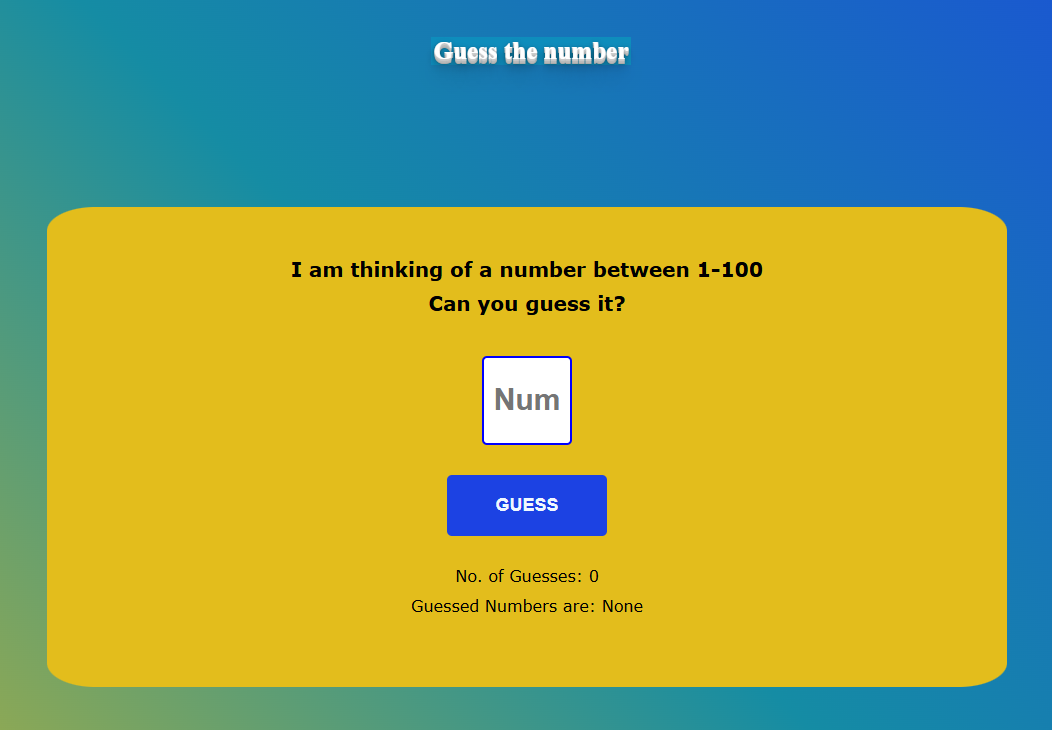 Imagen del proyecto Guess Number