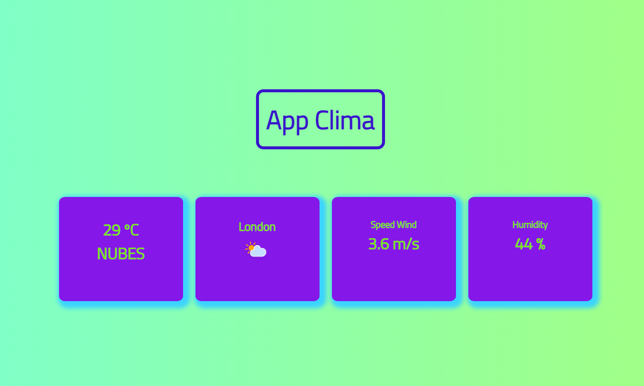 Imagen del proyecto App Clima