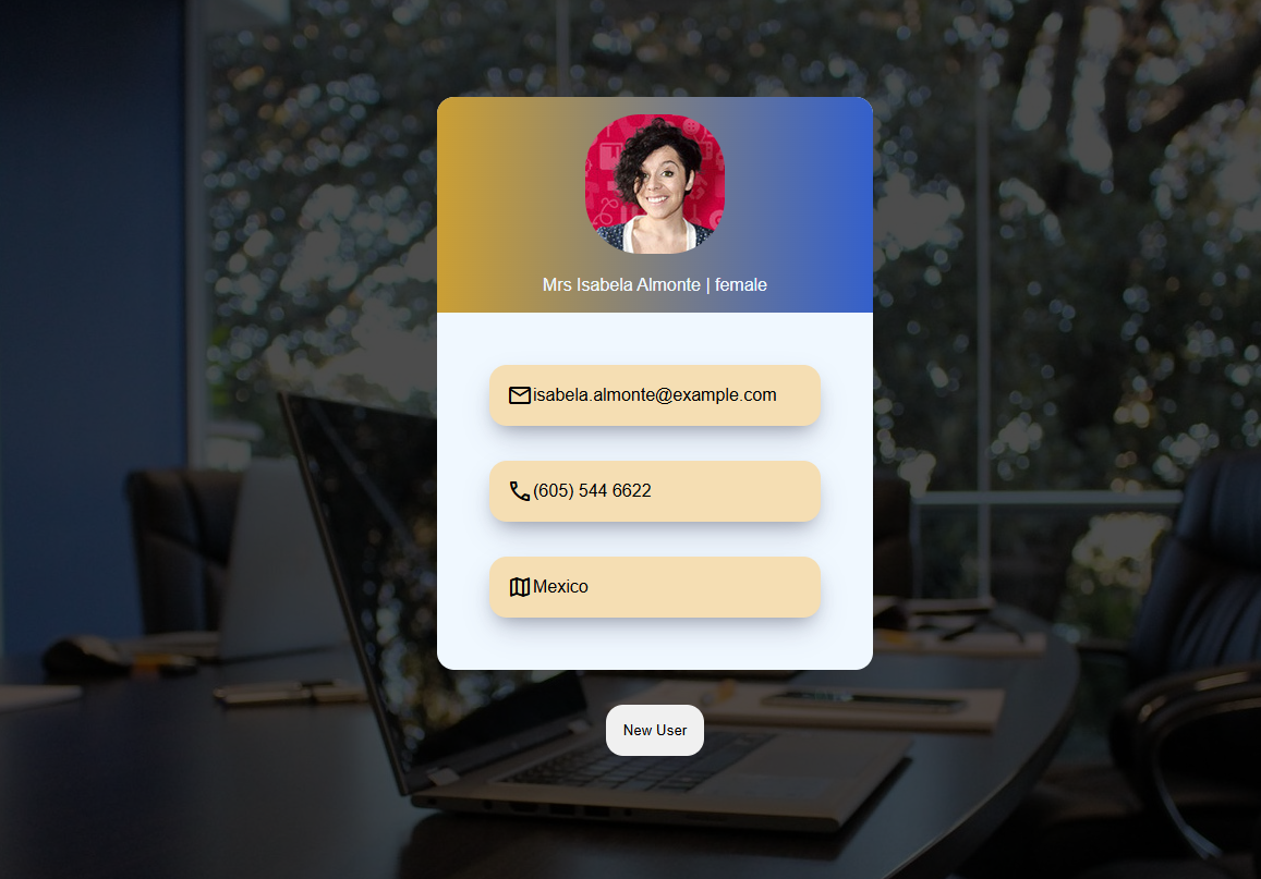 Imagen del proyecto Random User Generator